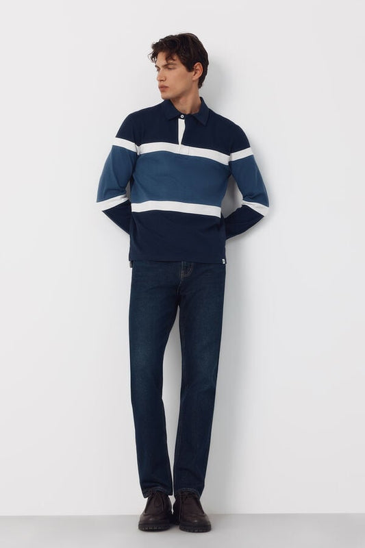 Cortefiel Polo Rugby Rayas