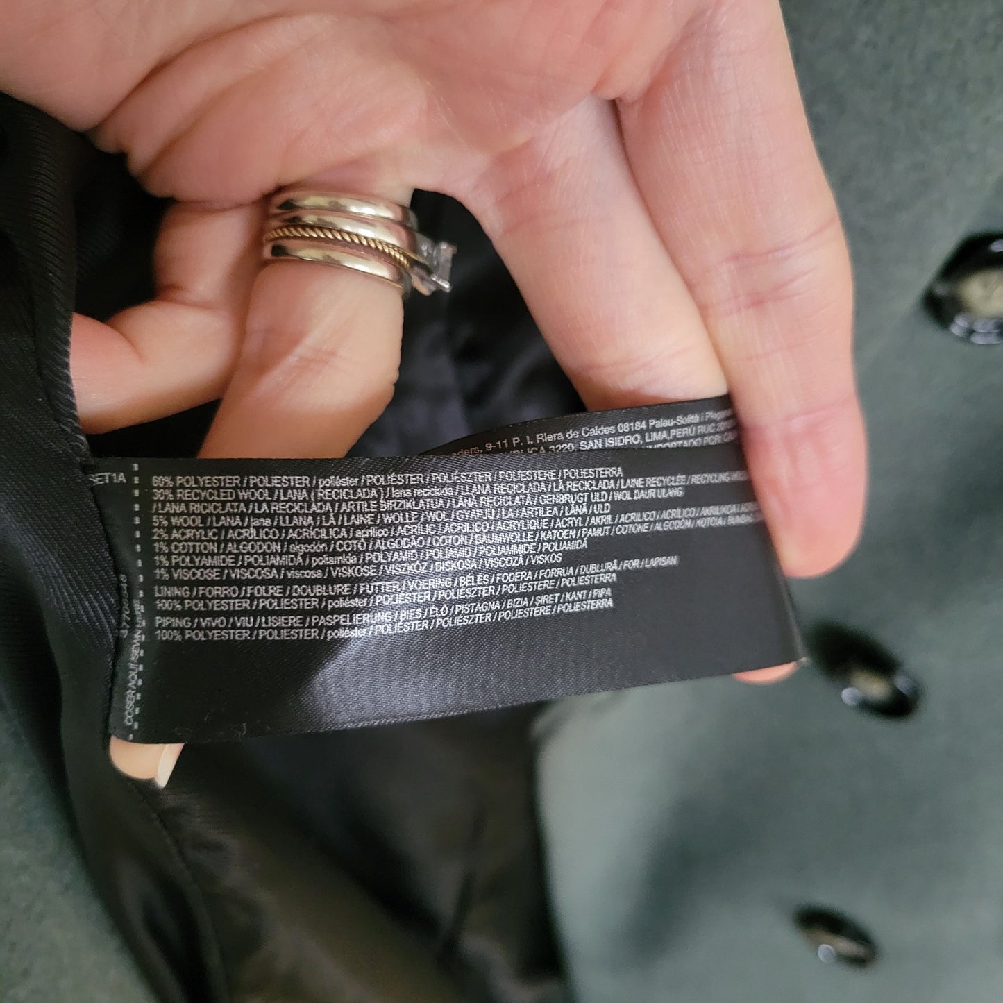 Mango Double-Breasted Wool Coat