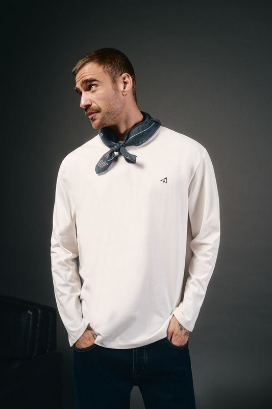 Men’s Solid Long Sleeve Cotton T-Shirt