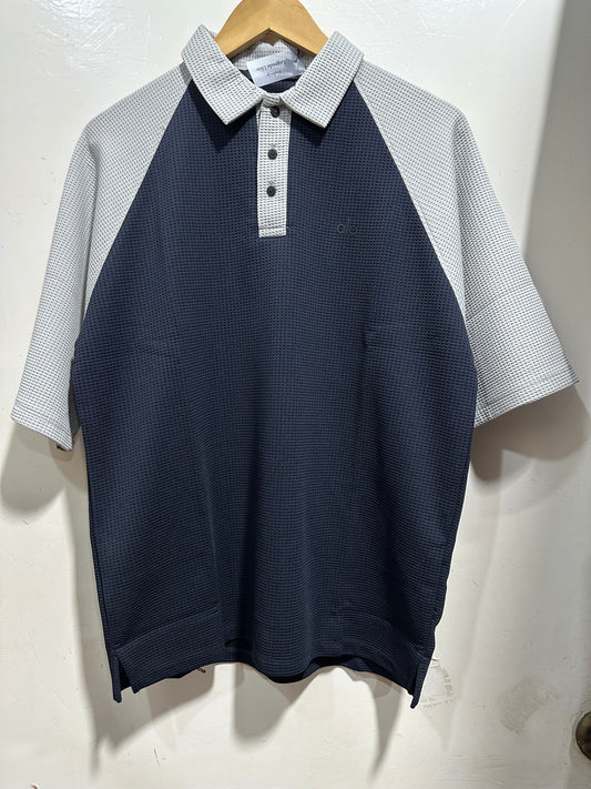 Premium Waffle Knit Raglan Polo Shirt