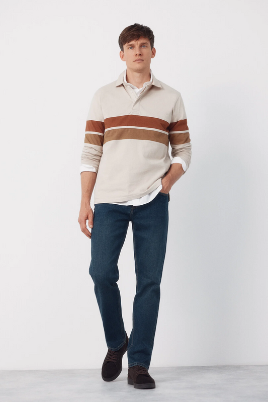 Cortefiel Polo Rugby Rayas