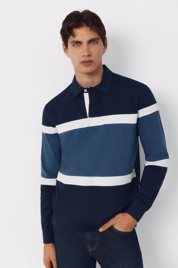 Cortefiel Polo Rugby Rayas