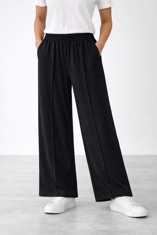 Pleated Wide Leg Trouser
