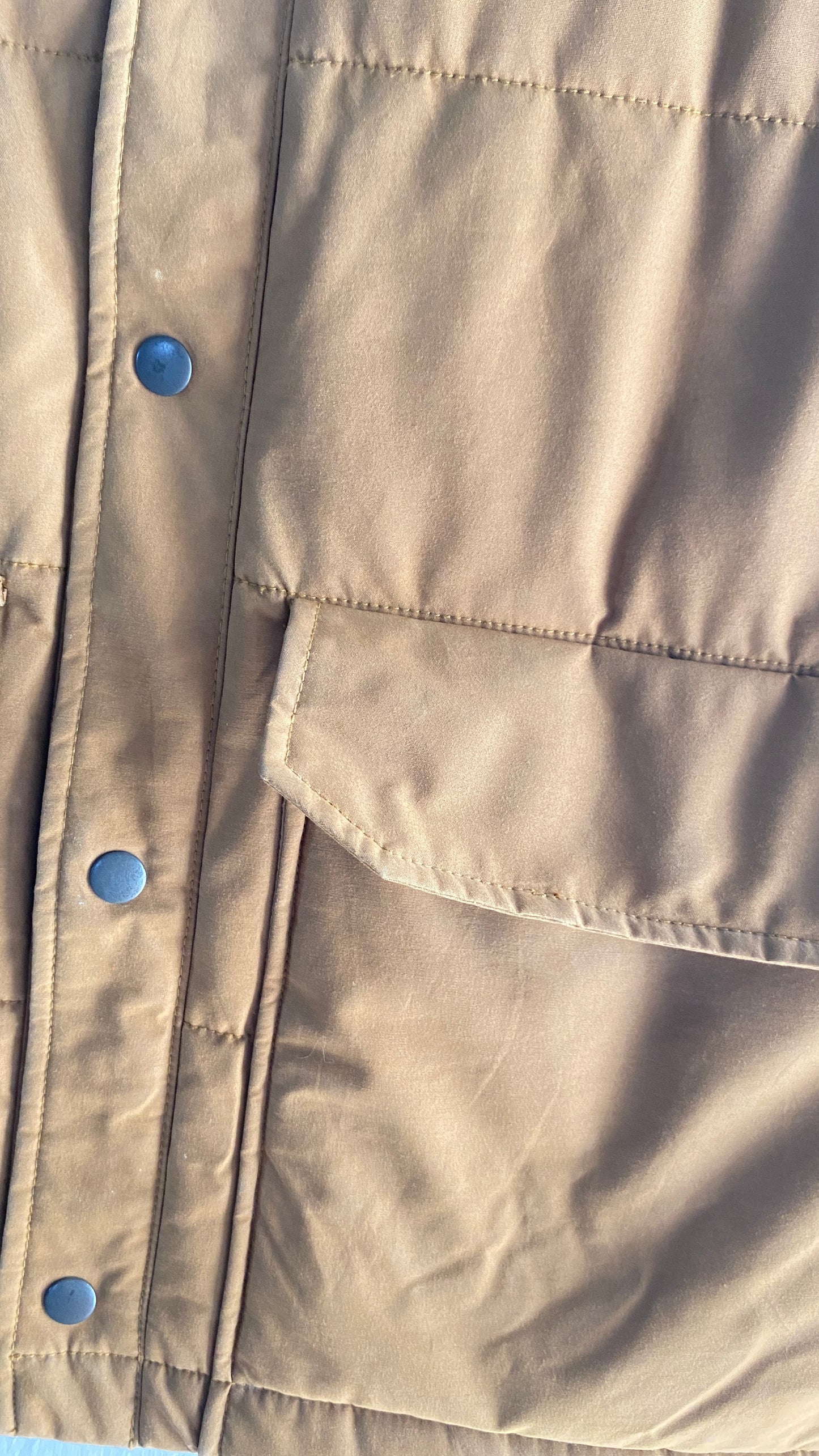 Men’s Brown Sleeveless Puffer Jacket