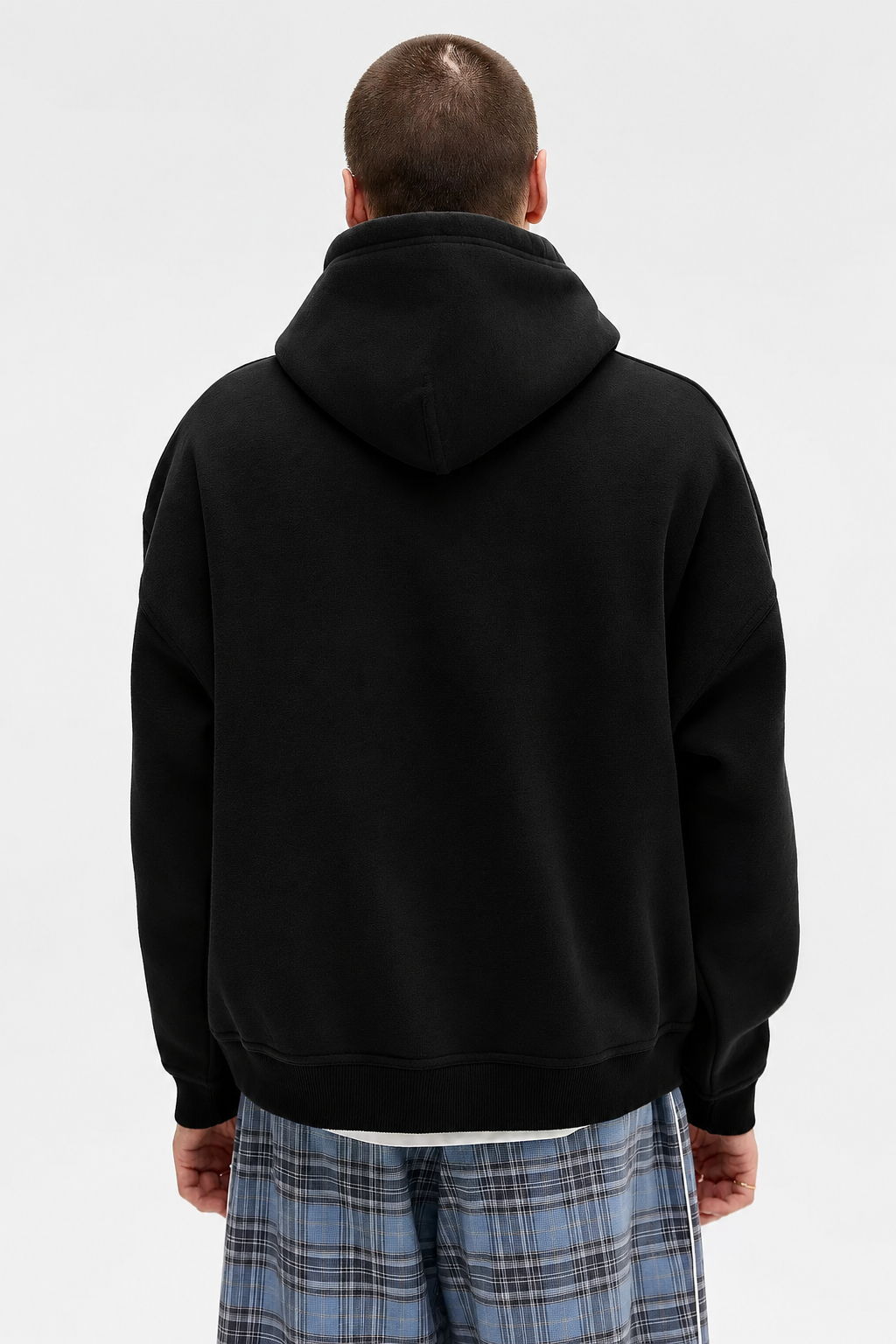Oversized Unisex Fleece Hoodie – Heavyweight Loose Fit Short Length Hoodie