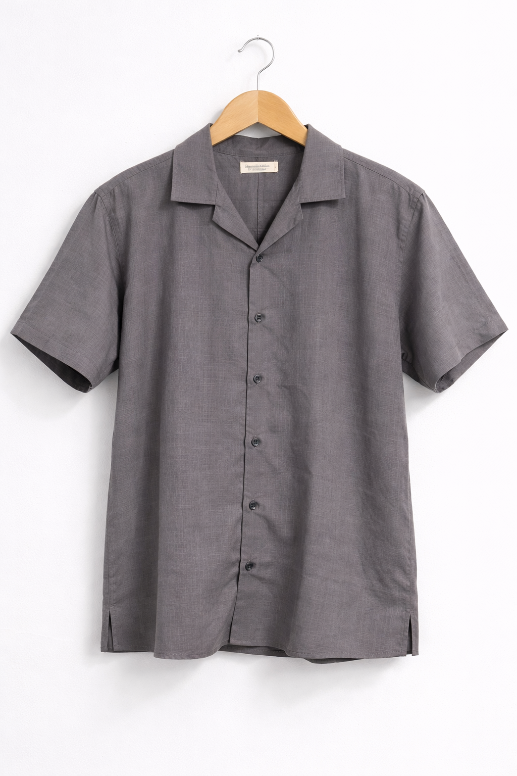 Men’s Linen Cuban Collar Shirt 