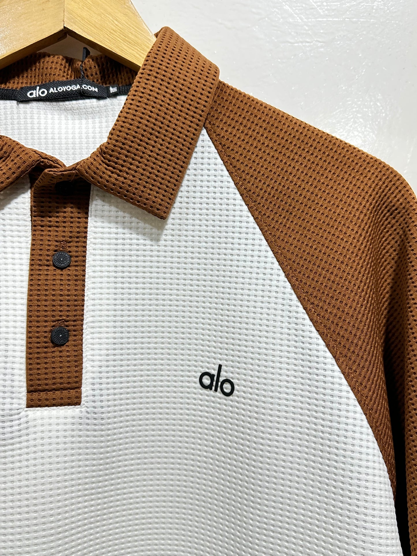 Premium Waffle Knit Raglan Polo Shirt