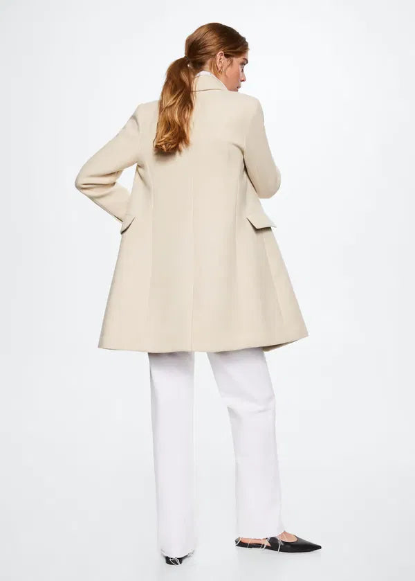 Mango Double-Breasted Wool Coat