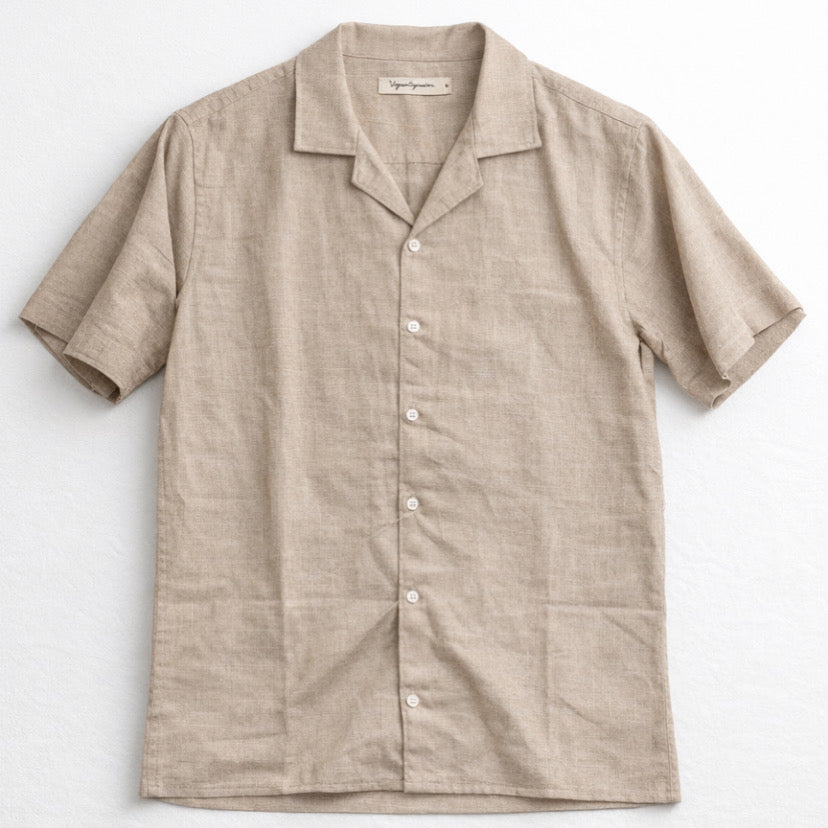 Men’s Linen Cuban Collar Shirt 