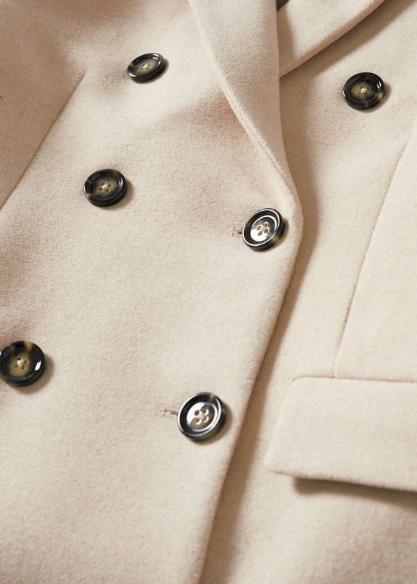 Mango Double-Breasted Wool Coat