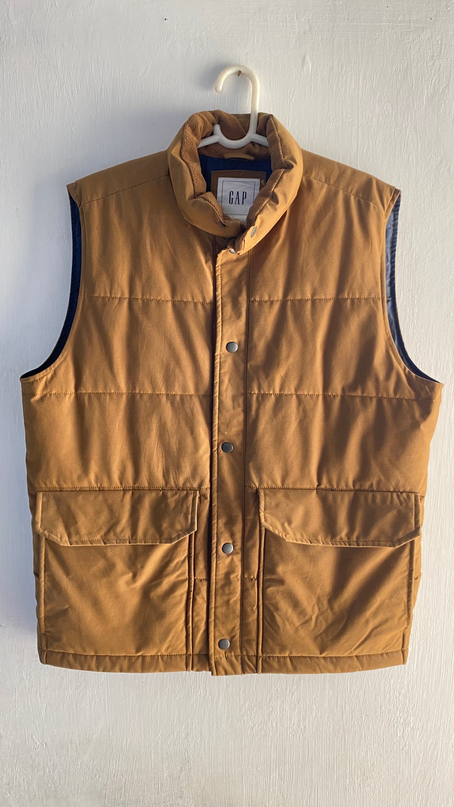 Men’s Brown Sleeveless Puffer Jacket