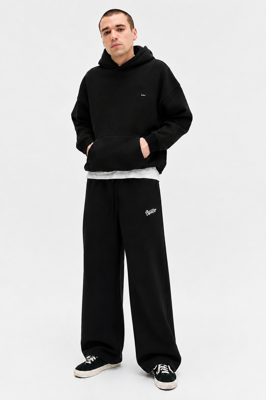 Oversized Unisex Fleece Hoodie – Heavyweight Loose Fit Short Length Hoodie