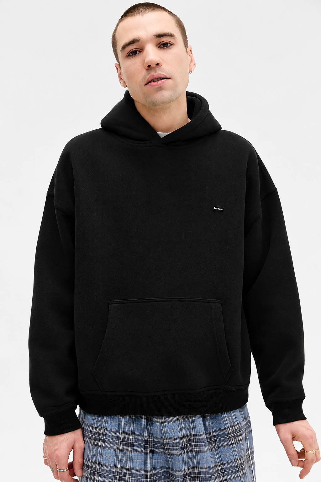 Oversized Unisex Fleece Hoodie – Heavyweight Loose Fit Short Length Hoodie