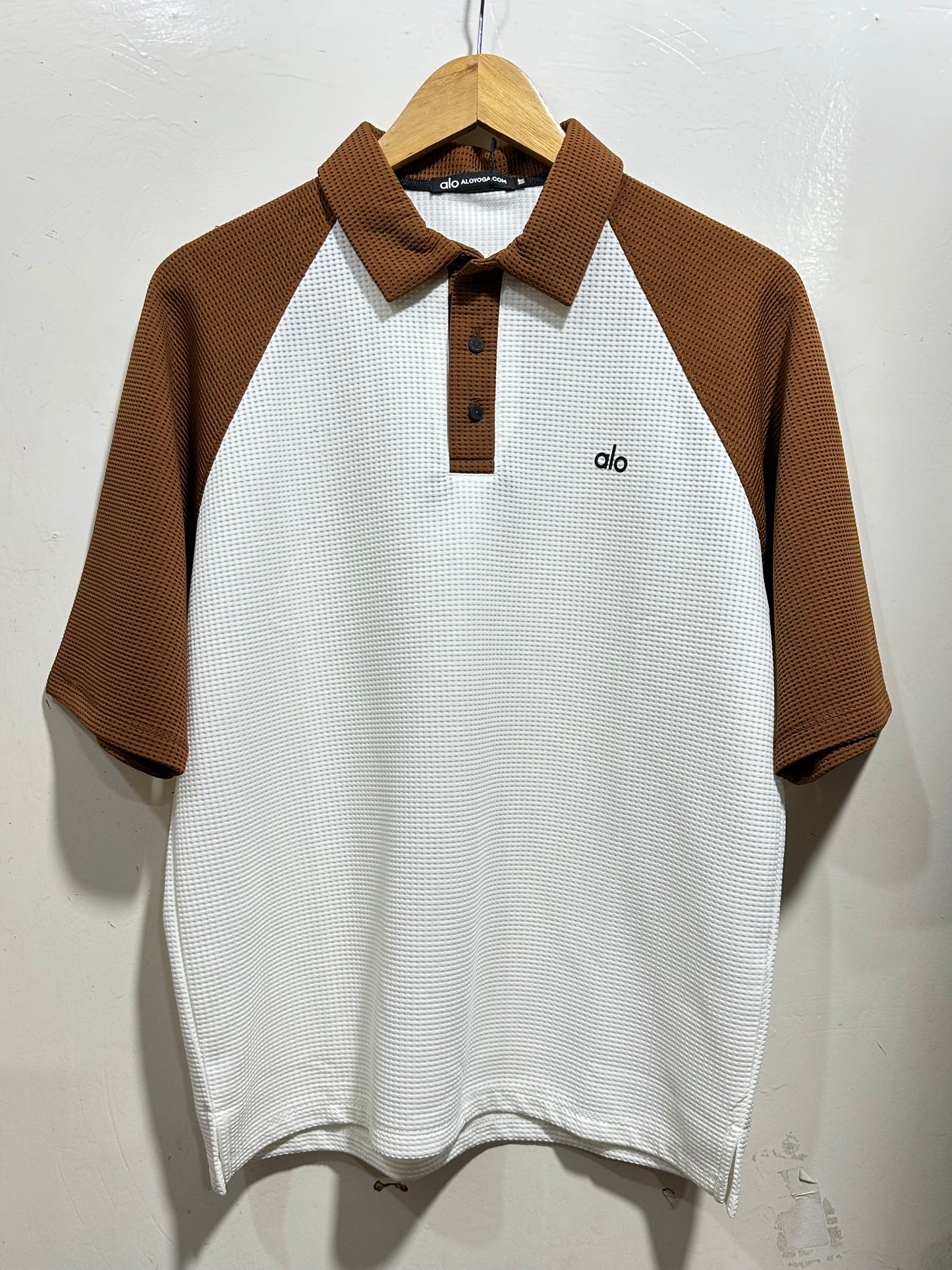 Premium Waffle Knit Raglan Polo Shirt