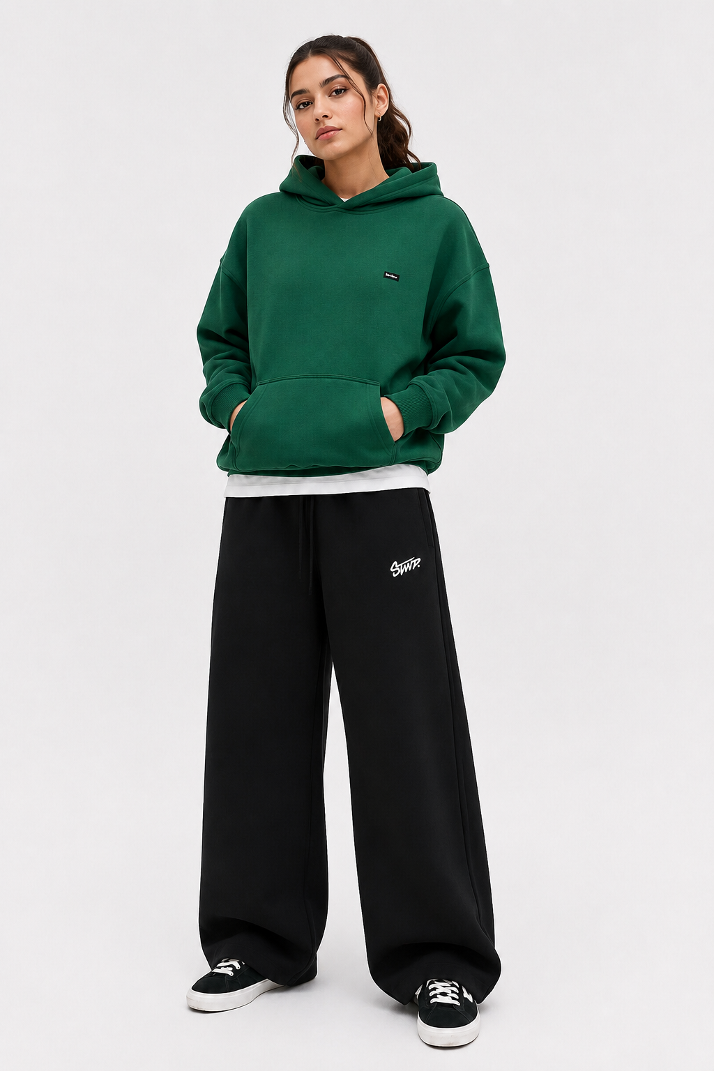 Oversized Unisex Fleece Hoodie – Heavyweight Loose Fit Short Length Hoodie