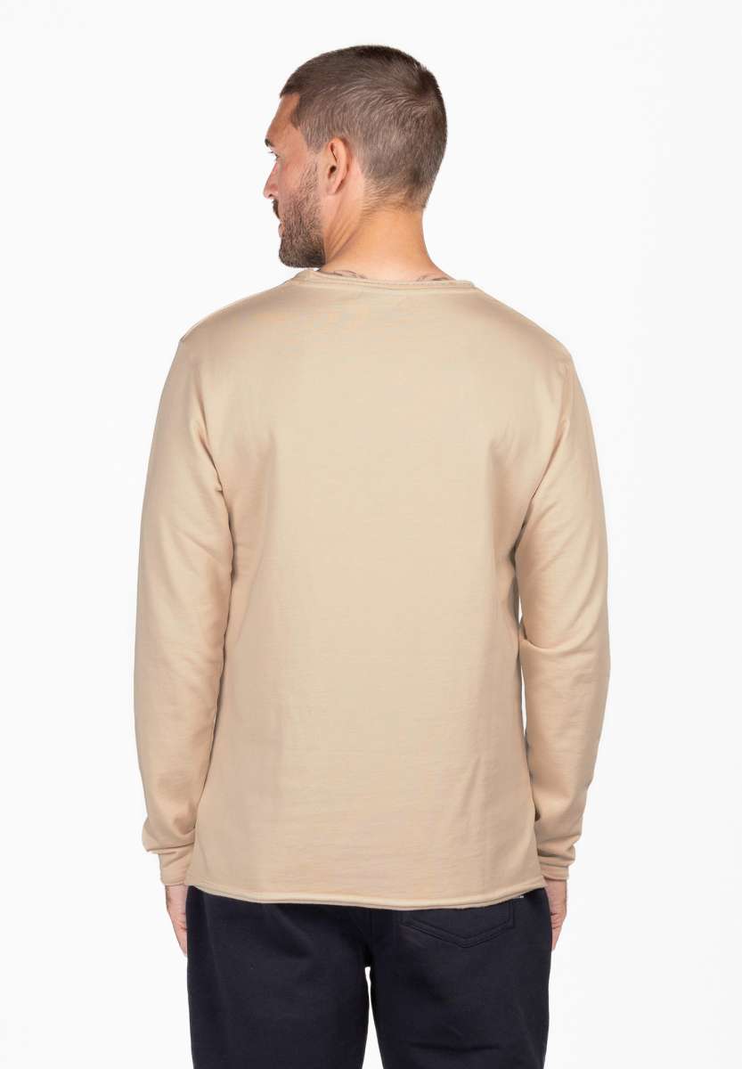 Men’s Cotton Round Neck Long Sleeve Sweatshirt – Washed Casual Fit