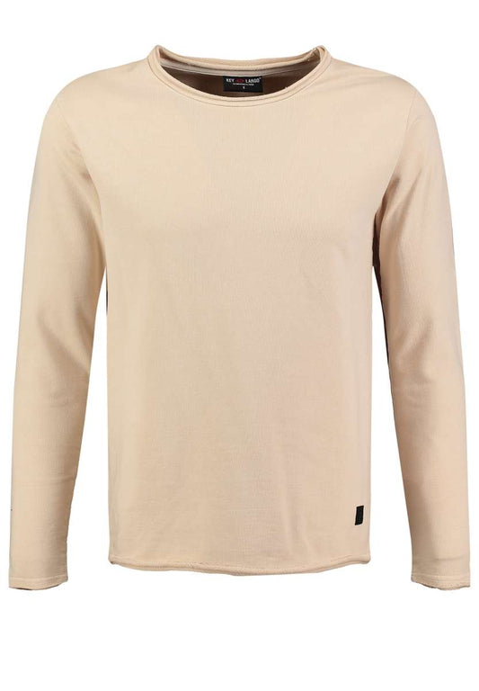 Men’s Cotton Round Neck Long Sleeve Sweatshirt – Washed Casual Fit