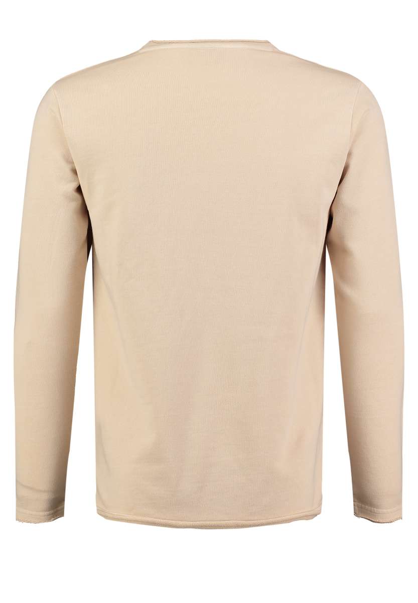 Men’s Cotton Round Neck Long Sleeve Sweatshirt – Washed Casual Fit