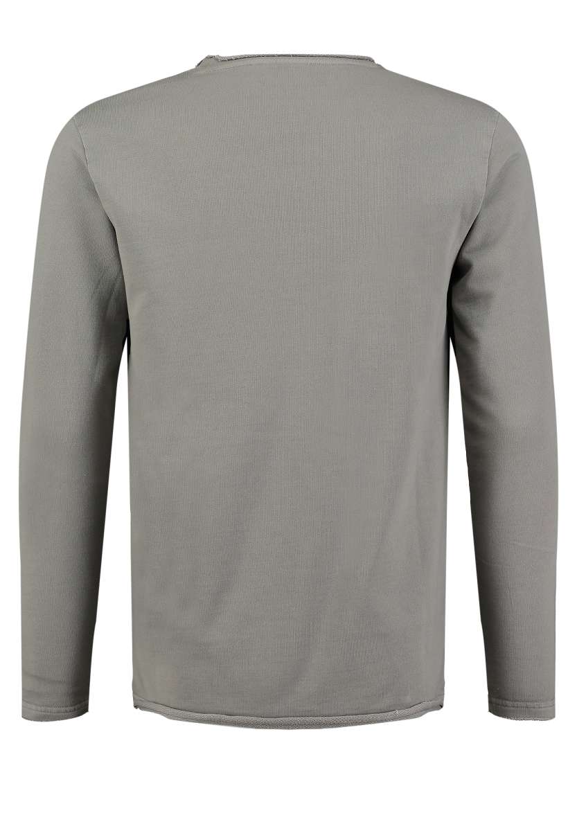 Men’s Cotton Round Neck Long Sleeve Sweatshirt – Washed Casual Fit