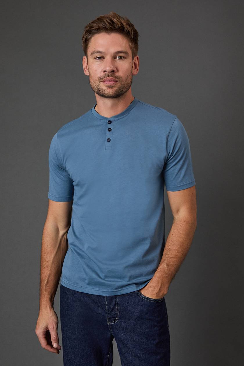Henley Cotton Tshirt
