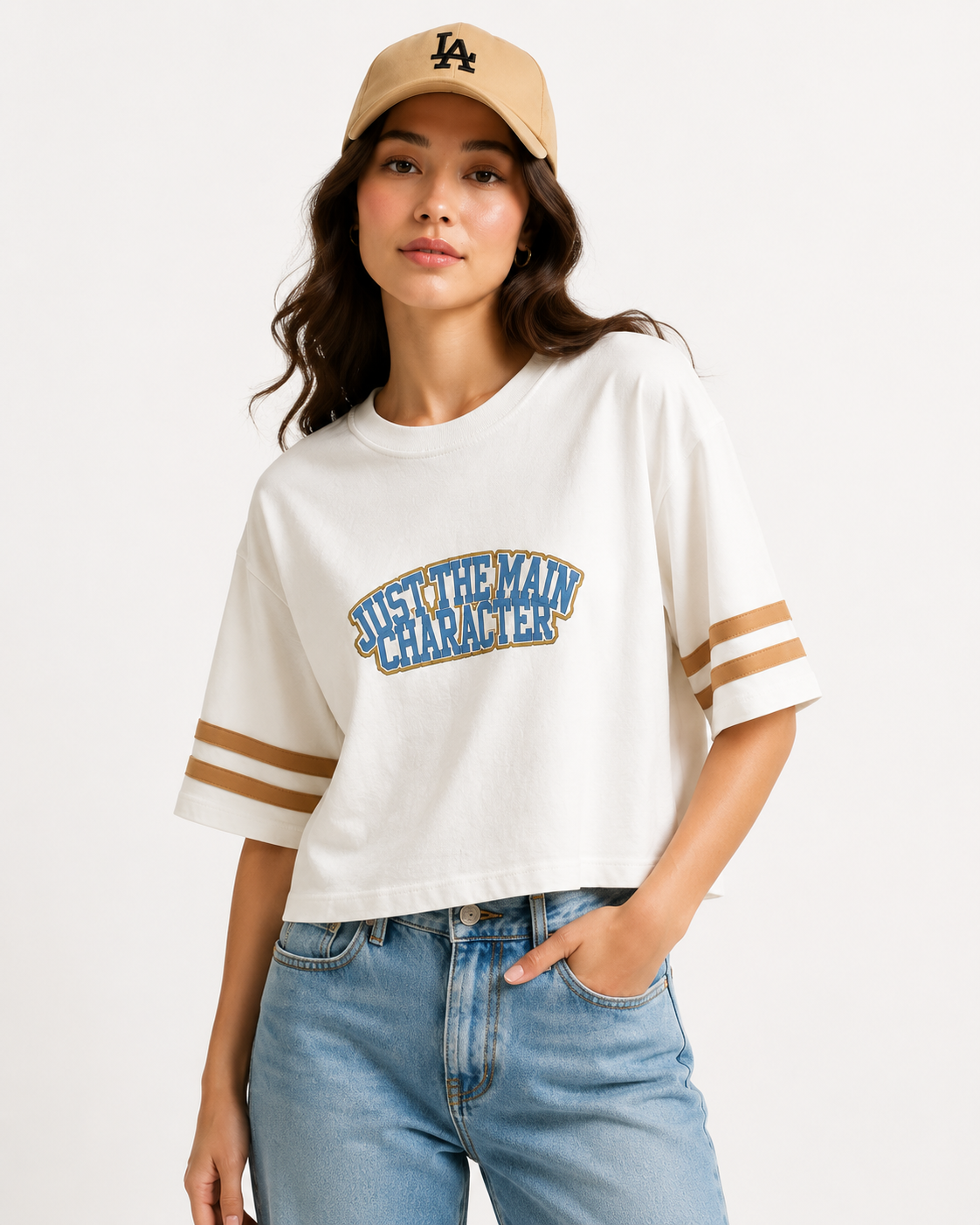 Just The Main Character Lightweight Terry Loose Fit T-Shirt