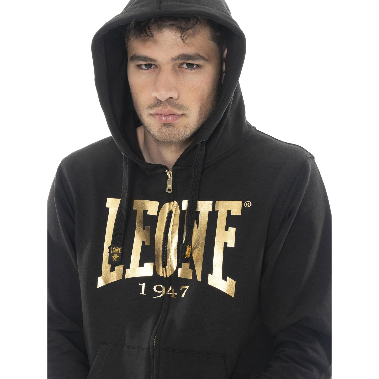 Leone 1947 Gold Print Hoodie – Premium Gym & Casual Wear