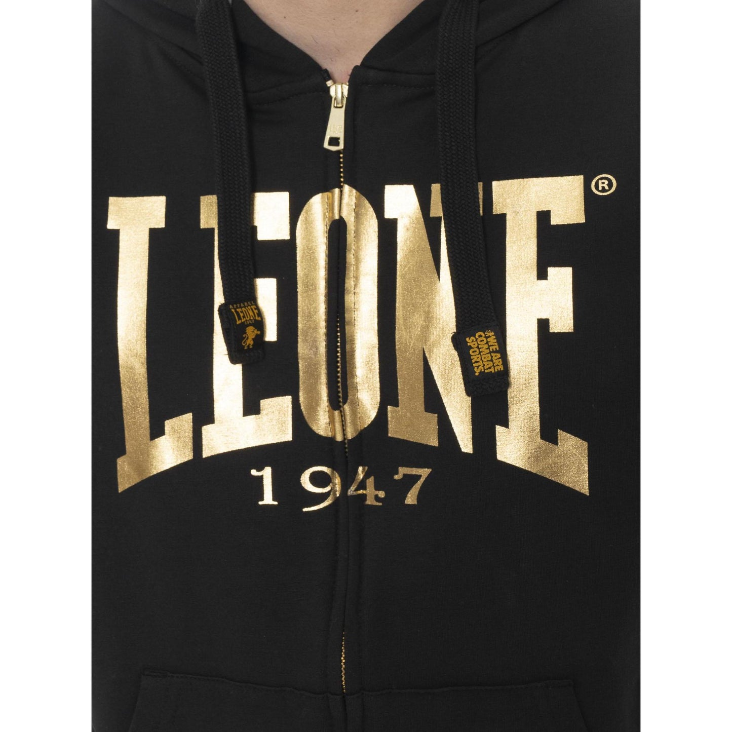 Leone 1947 Gold Print Hoodie – Premium Gym & Casual Wear
